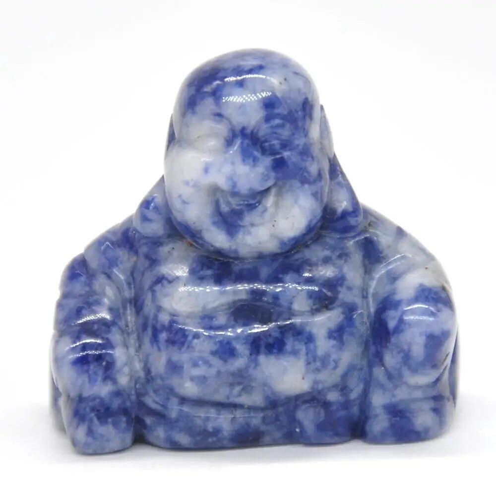 1.2-inch Buddha Statue, Natural Healing Crystal Reiki Chakra Figurine, Spiritual Stone Sculpture, Home Decor, Parallel Import