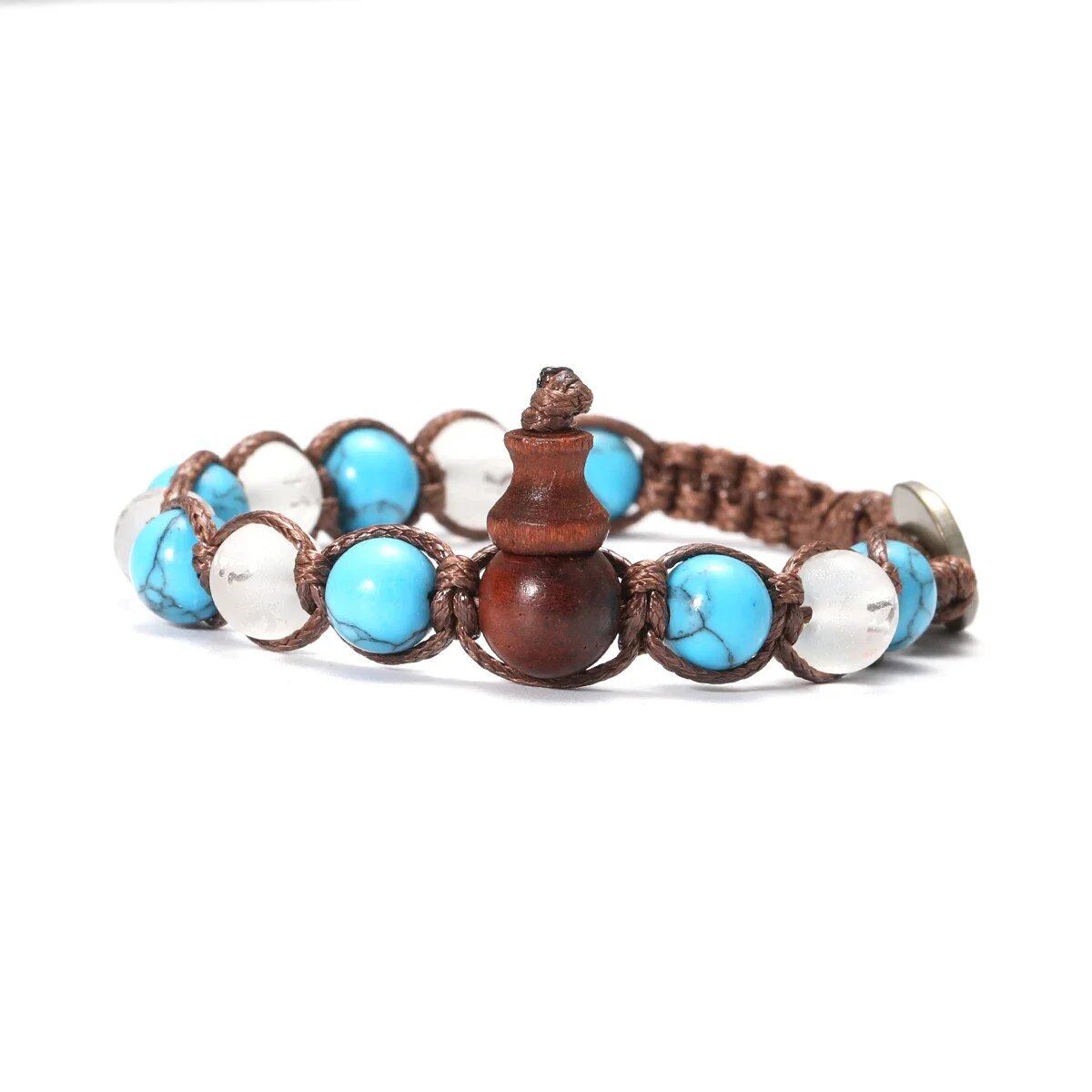Natural Stone Prayer Bracelet, Tibetan Prayer Beads, Handmade Men's and Women's Bracelet, Yoga & Meditation Jewelry, Metal Color: Style, Parallel Import