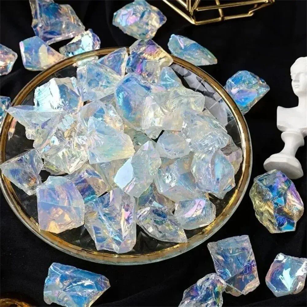 1/100g Illuminated Rainbow Opalite Crystal, Raw Stone, Healing Gemstone, Opal, Rough Stone, Mineral Collection, Decoration, Size: Parallel Import