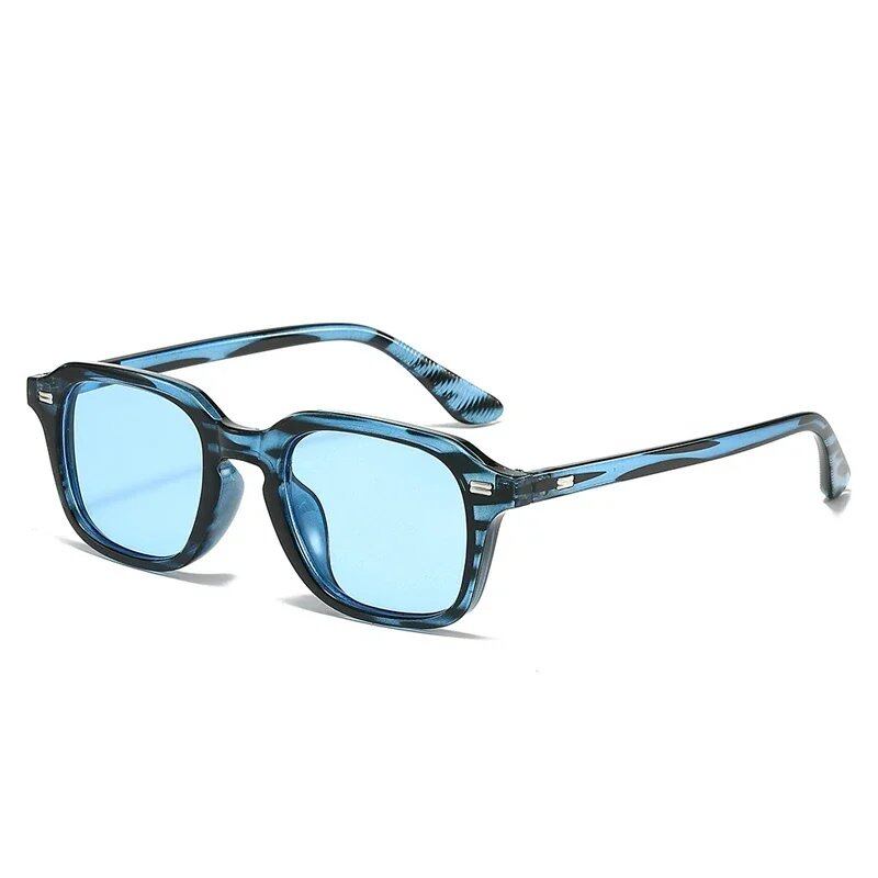 JNPCXI Square Candy Color Sunglasses for Women and Men, Retro Rivet Design, Orange Sunglasses with UV400 Protection, Frame Color: As Shown; Lens Color: Parallel Import