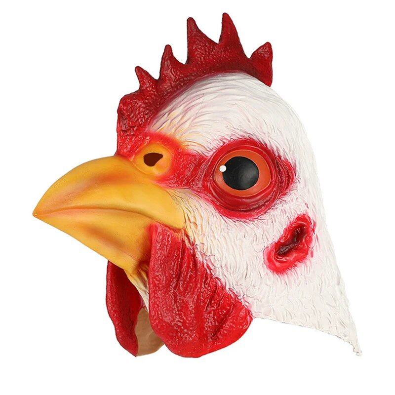 Chinese Zodiac Animal Head Masks - Chicken, Horse, Dog, Pig, Tiger, and Rabbit - Latex Costumes for Halloween Props, Color: 40387 - Parallel Import