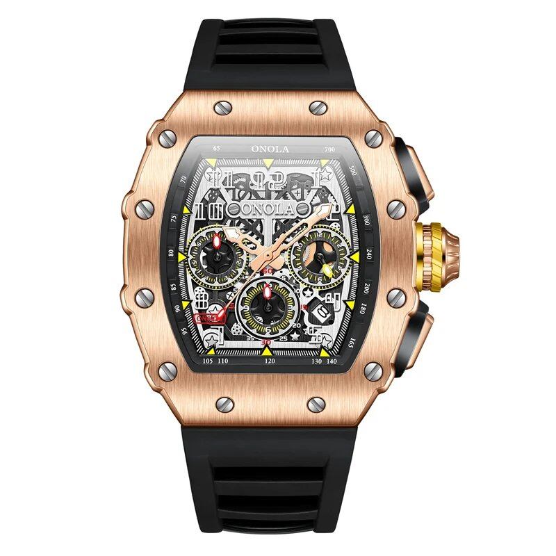 ONOLA Brand Luxury Men's Watch, Multi-Function Sports Watch, Waterproof, Luminous, Sport & Casual, Quartz Watch, Parallel Import