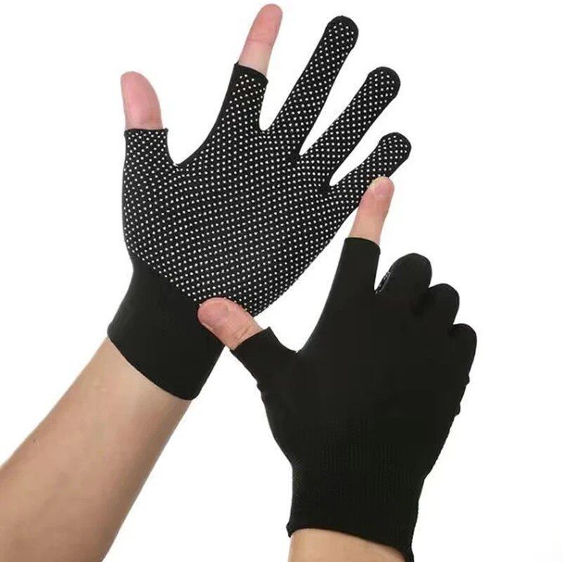 1/5/10 Pairs of Non-Slip Touchscreen Compatible Half-Finger Nylon Cycling Gloves for Summer, Outdoor Fitness, Breathable, Imported