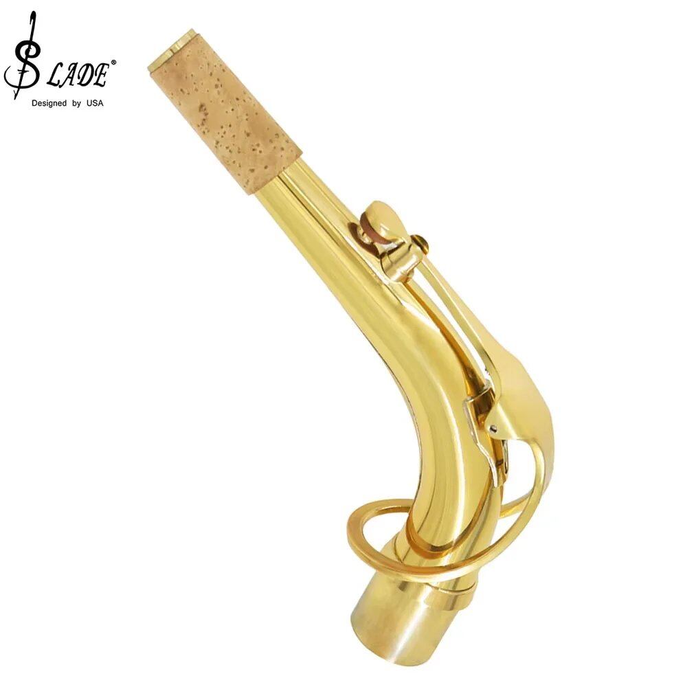 Silver-Plated Brass Bent Neck Saxophone Extension, Curved Neck for Tenor, Alto, and Soprano Saxophones, Woodwind Instrument Replacement Accessory, Parallel Import