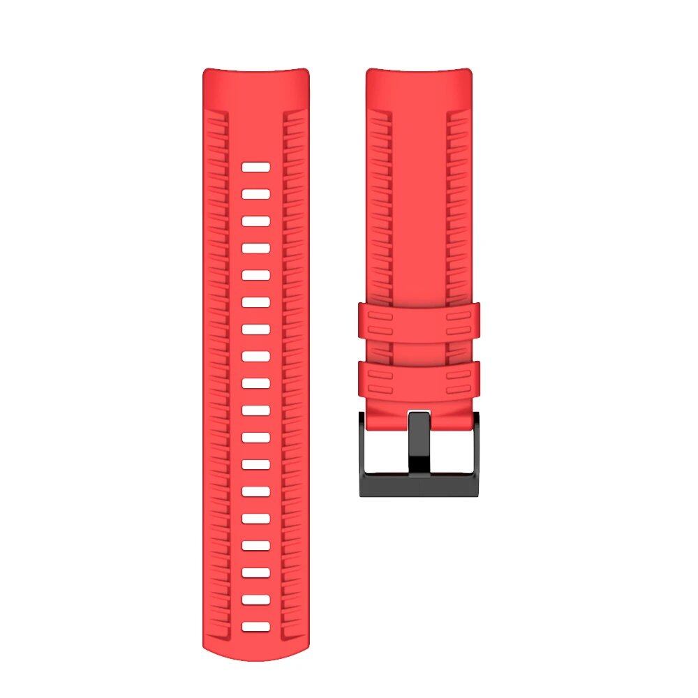High-Quality Replacement Silicone Sport Watch Band for Suunto 9/9 Baro - Bracelet Accessory, Band Color: Black; Band Width: 24mm, Imported