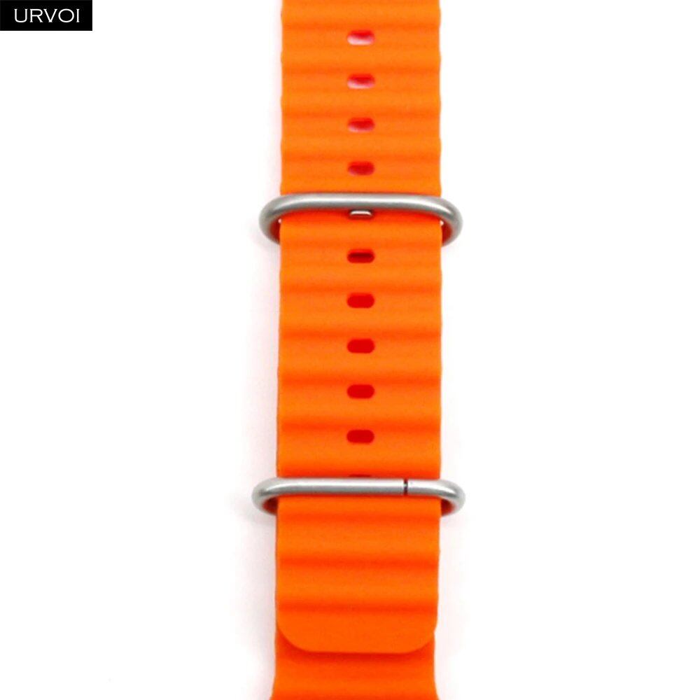 URVOI アップルウォッチ Ultra 2 対応 バンド シリーズ 10/9/8/7/6/SE/5/4/3/2/1 用 シリコーンストラップ iWatch スポーツ オーシャンバンド 42mm/44mm/45mm/46mm/49mm サイズ:Apple Watch対応;バンドカラー:;バンド幅:42mm 44mm 45mm 49mm 並行輸入品