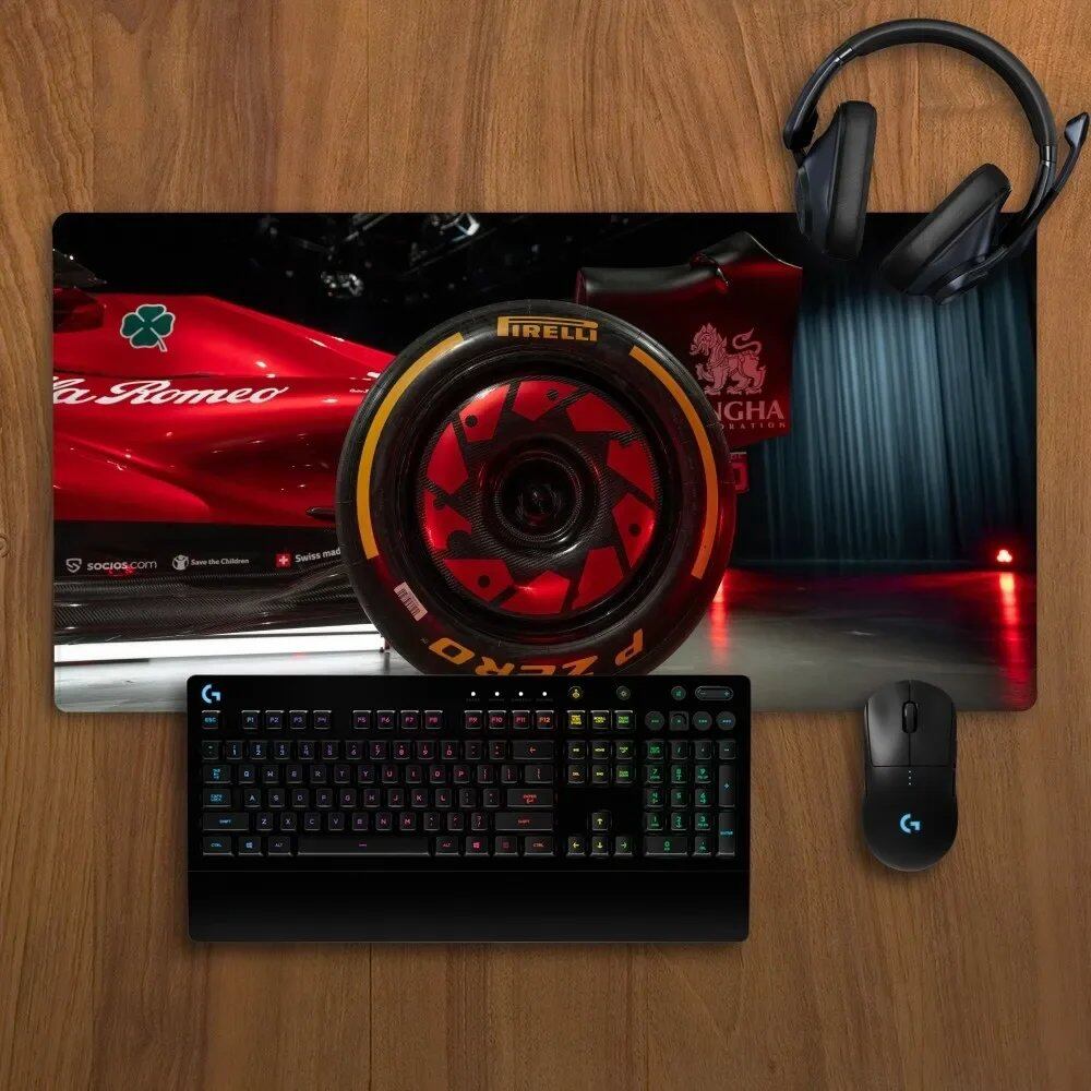 フォーミュラ1 F1 マウスパッド 滑り止め ロックエッジ オフィス 学生 ゲーミング 厚型 大サイズ 900x400 書き込みマット クッション オフィスアクセサリー サイズ: 並行輸入品