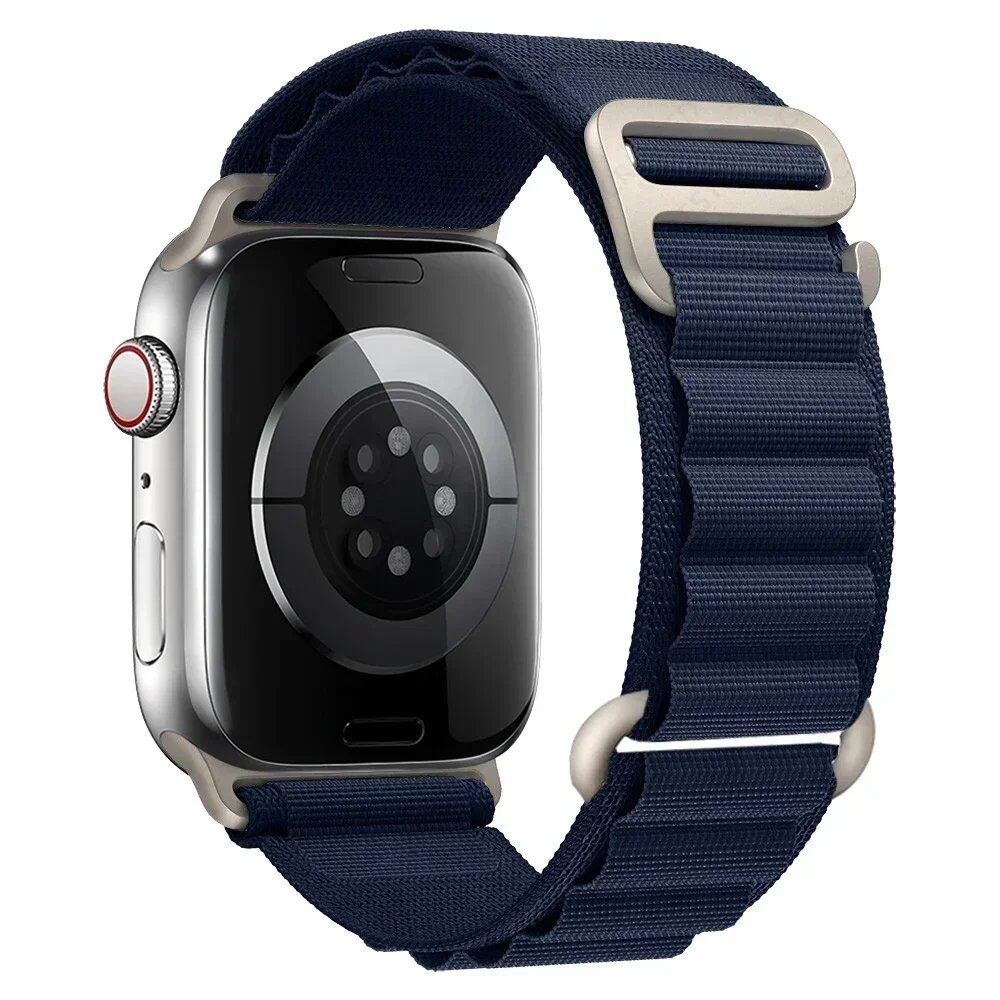 アップルウォッチ アルパインバンド ストラップ 49mm 45mm 44mm 40mm 41mm 42mm ナイロン ベルト iWatch シリーズ9 8 SE 4 3 7 6 5対応 サイズ: 並行輸入品