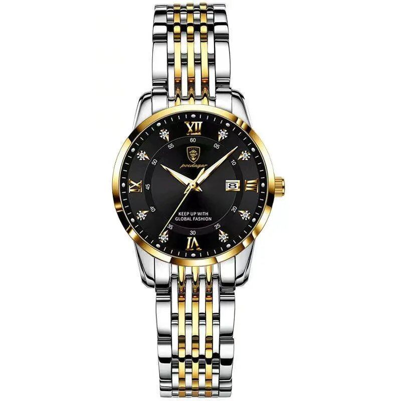 POEDAGAR Ultra-Thin Women's Watch, Rose Gold, Luxury Brand, Steel Strap, Small Dial, Waterproof, Luminous, Parallel Import