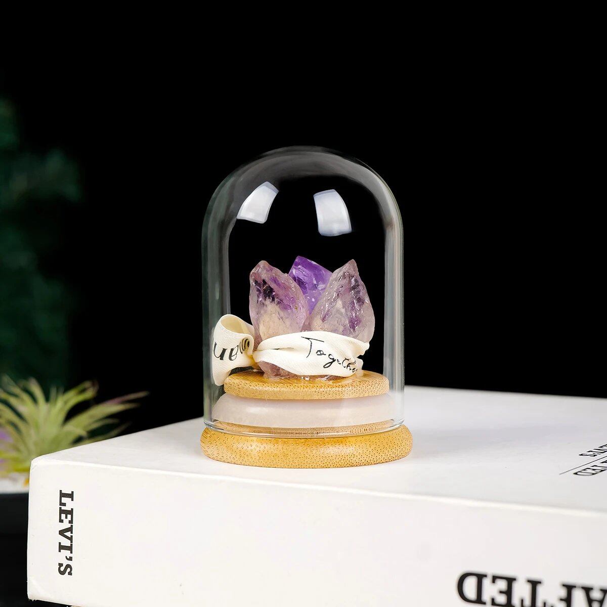 1 Natural Quartz Crystal, Citrine, Amethyst, Magic Stone, Wish-Fulfilling Drifting Bottle, Spiritual Healing Stone, Raw Stone Included, Color: ; Parallel Import