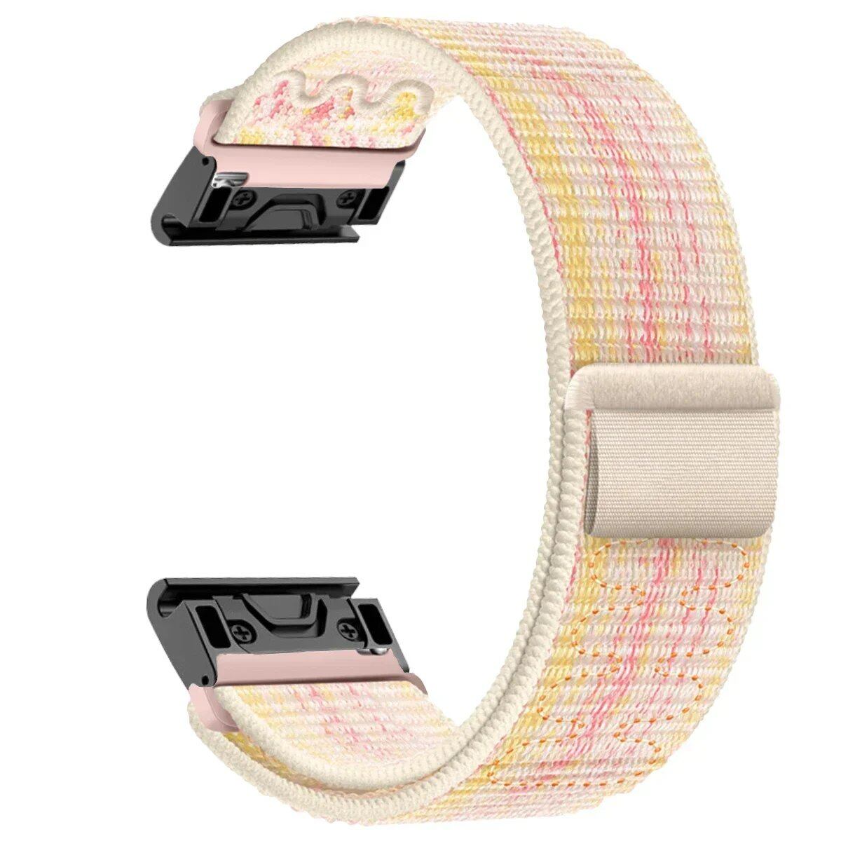 Compatible with Garmin Fenix 7X, 7 Pro, 6X, 6, 5X, 5Plus, Tactics 7, Forerunner 965, 955, and Enduro 2. 22mm/26mm nylon loop band with quick-fit strap. Band color: mm. Ships from: Parallel import.