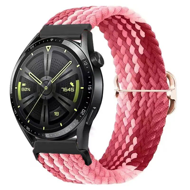 Universal Watch Band, Adjustable Braided Elastic Quick Release Wrist Strap, Compatible with 18mm, 20mm, and 22mm Smartwatches, Compatible with Samsung, Huawei, and Garmin Smartwatches (Imported)