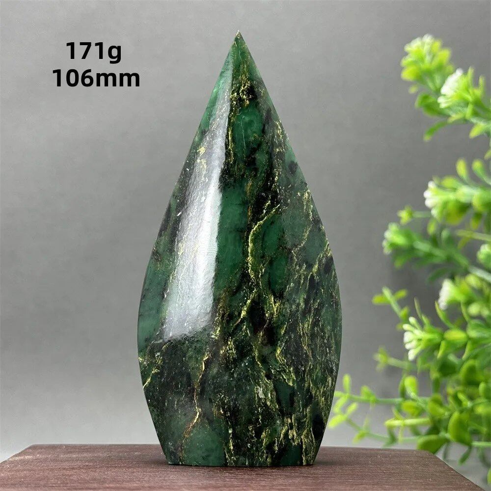 天然エメラルド フリーシェイプ トーチ研磨 工芸品 レイキヒーリング 瞑想 ウィッチクラフト サクリファイス エネルギー ホーム 風水 デコレーション カラー 並行輸入品
