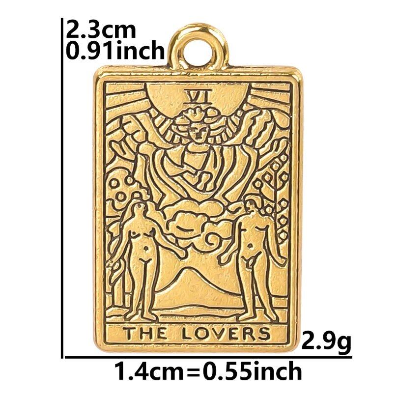10個セット メッキタロットアクセサリーパーツ DIY用 ジュエリーメイキング材料 ネックレス・イヤリング用チャーム 合金ペンダント まとめ売り 並行輸入品