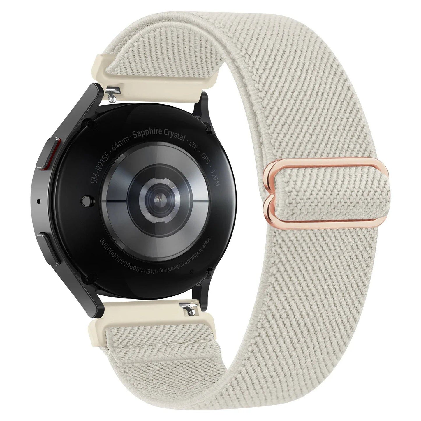 Stretchable Nylon Strap for Samsung Galaxy Watch 7/6/5/4/4 Classic/5 Pro/6 Classic/Active 2/Watch 3 (40mm/44mm/42mm/46mm/47mm/41mm) Band Color: 20mm Band Width (Parallel Import)