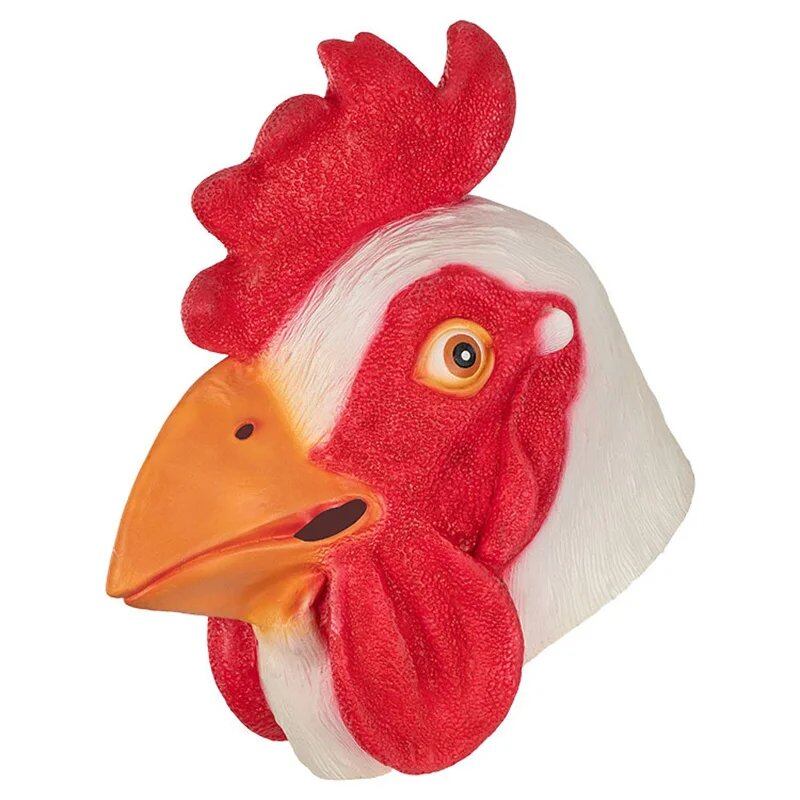 Chinese Zodiac Animal Head Masks - Chicken, Horse, Dog, Pig, Tiger, and Rabbit - Latex Costumes for Halloween Props, Color: 40387 - Parallel Import