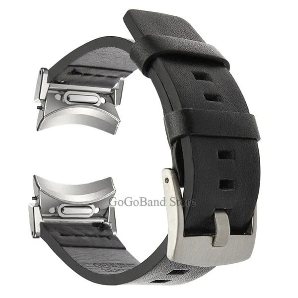 Gapless Leather Strap for Samsung Galaxy Watch 6 Classic (43mm, 47mm) - Quick-Fit Replacement Band for Galaxy Watch 5/4/5 Pro (40mm, 44mm, 45mm) - Size: Galaxy Watch; Imported