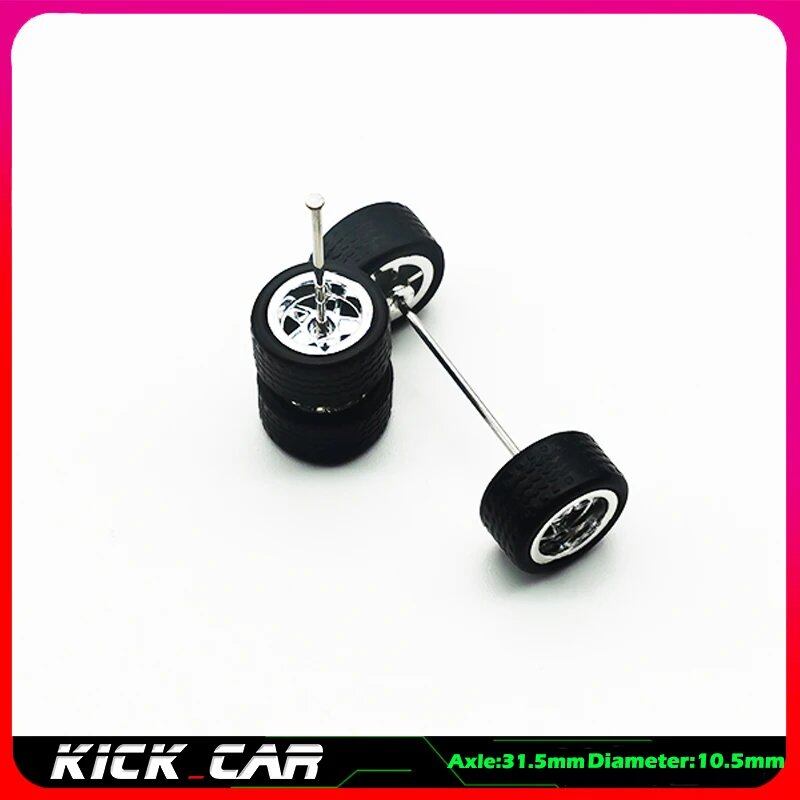 1/64 scale model car wheels with rubber tires, set of 4, ABS plastic, basic conversion parts for Hot Wheels, Tomica, and Mini GT. Color: WTS. Ships from: Parallel import.