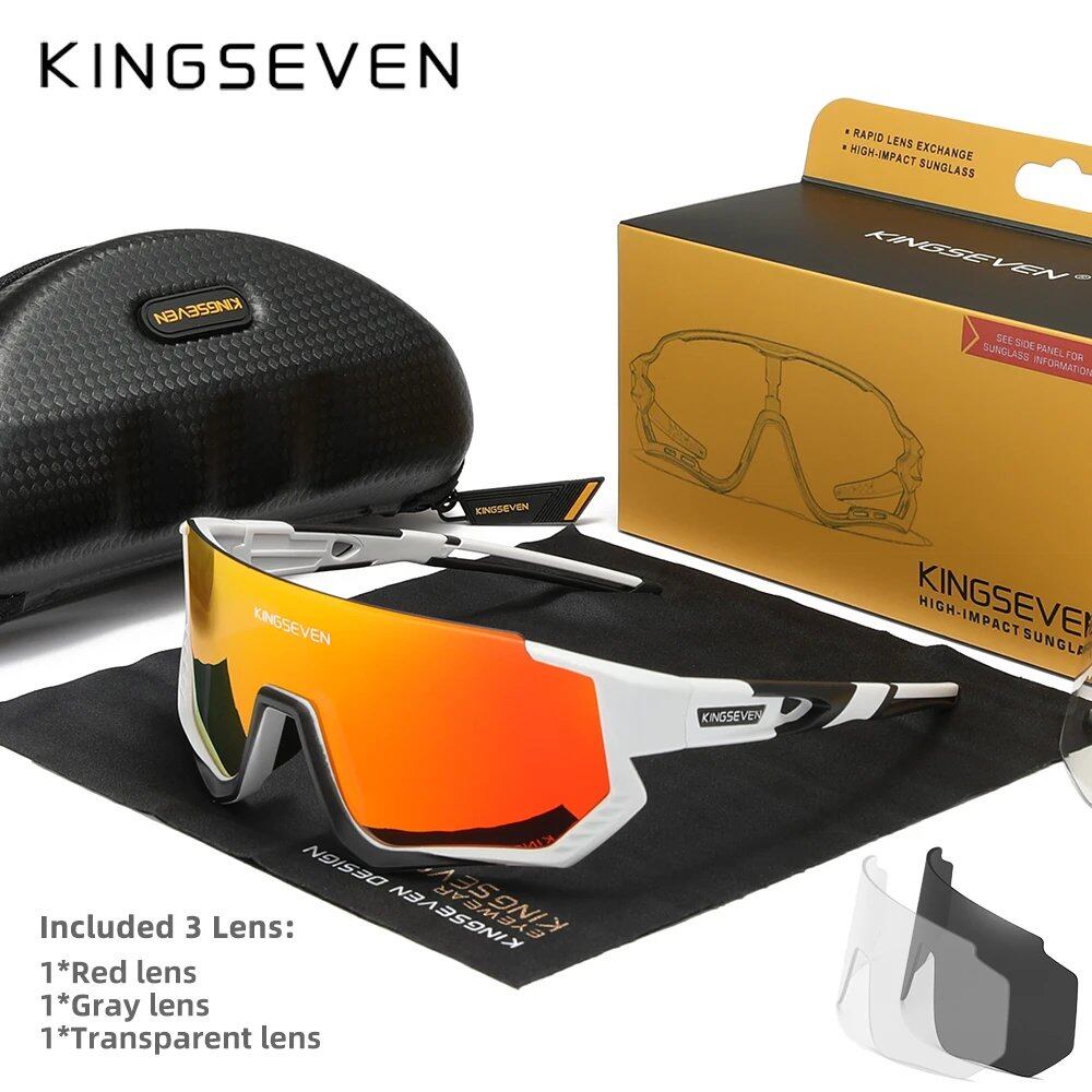 キングセブン 新作 サイクリングサングラス メンズ スポーツ レディース MTB 自転車 グラス UV400 偏光 フィッシング 保護 メガネ アウトドア フレームカラー:その他;レンズカラー:C 並行輸入品
