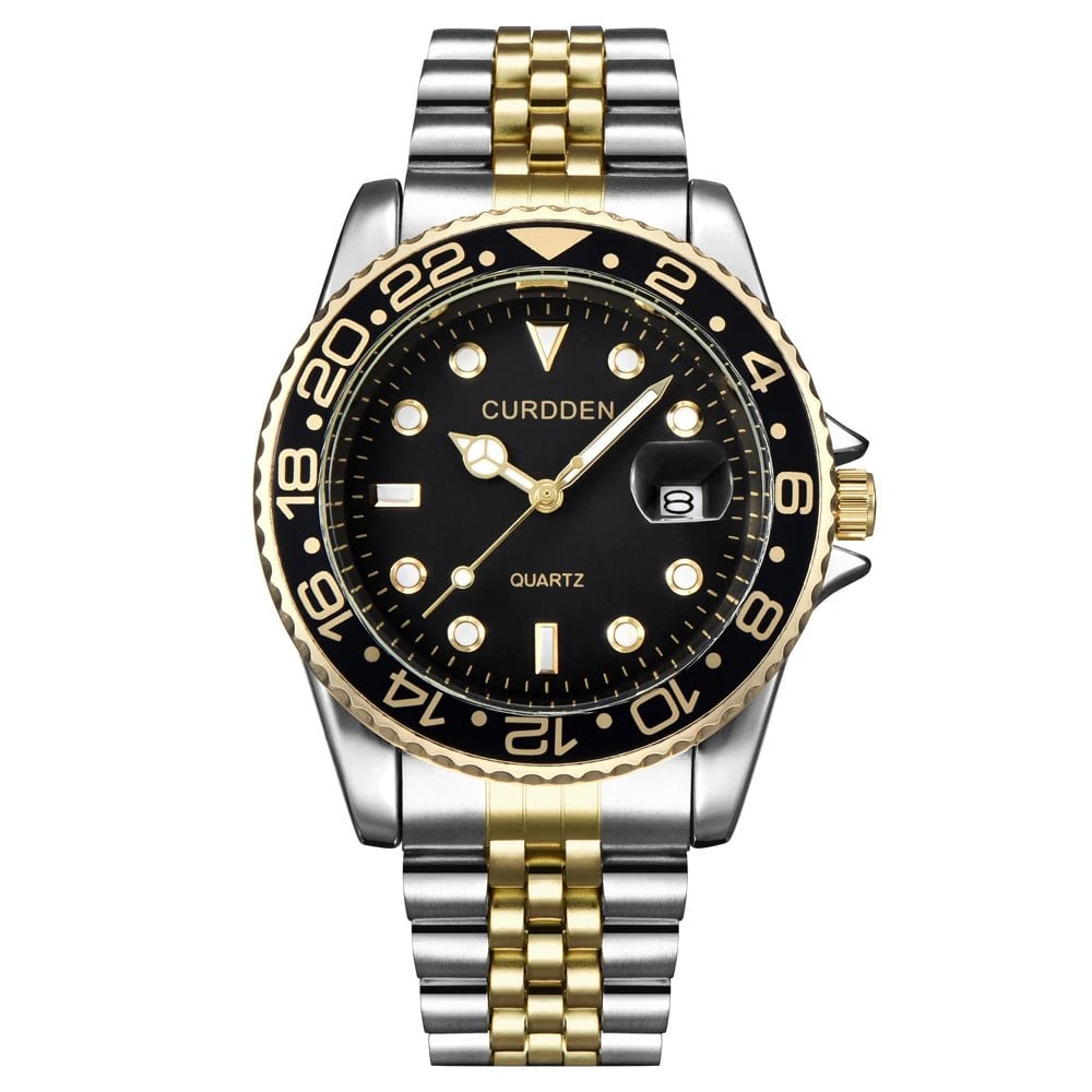 Men's Famous Brand Watch, Student Style, Fashionable, Stainless Steel Band, Casual, Calendar, Quartz Watch, Green, 2024; Customizable: Yes; Ships from: Parallel Import