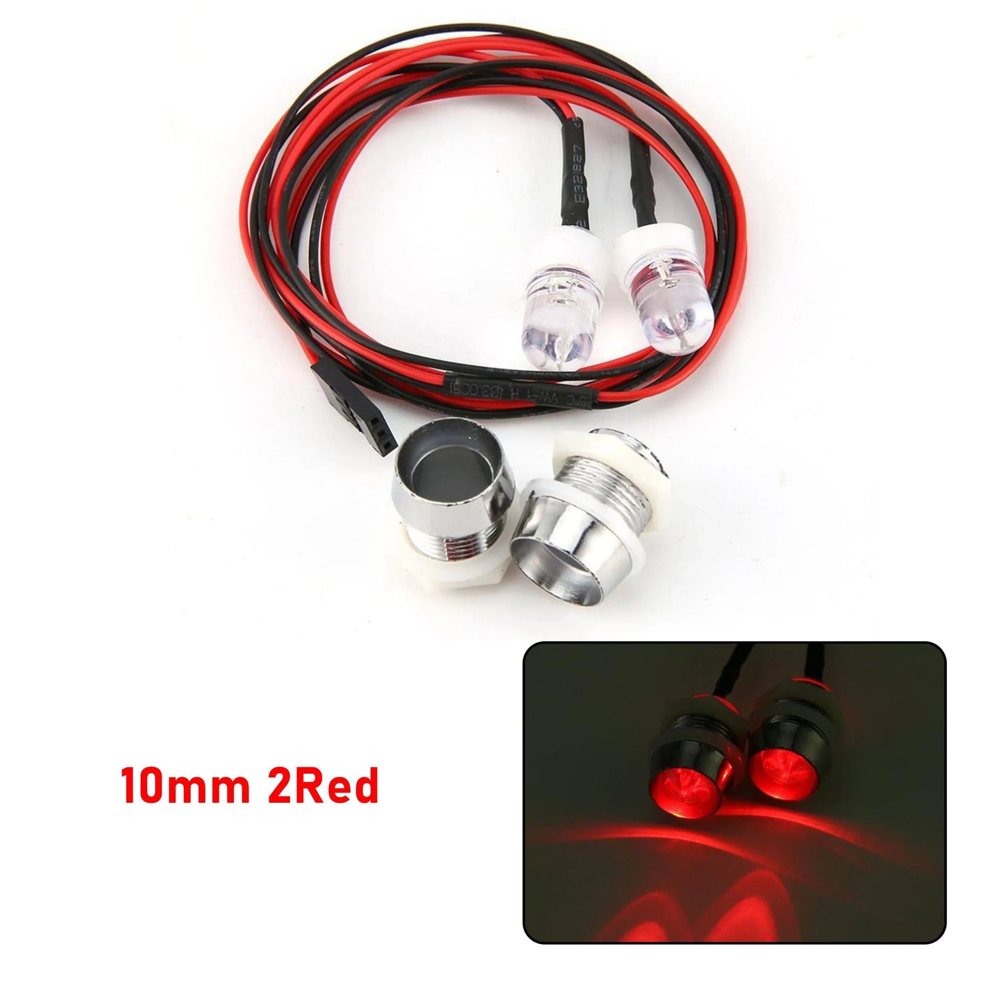 1/10, 1/8, 1/12 Scale RC LED Light Kit with Headlights and Taillights - Compatible with Traxxas, HSP, HPI, MN99, MN90, and WLtoys RC Cars, Trucks, Crawlers, and Drift Cars. Color: Parallel Import