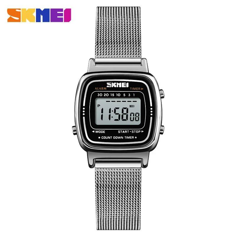 SKMEI Small Dial Digital Watch, Women's Sports Watch, Luxury Brand, 3 ATM Water Resistant, Color: Parallel Import