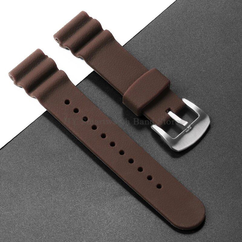 22mm Watch Strap for Seiko 007, Omega Dive Watch, Tudor Sport, Men's Waterproof Rubber Bracelet, Band Color: 22mm; Band Width: 22mm, Parallel Import