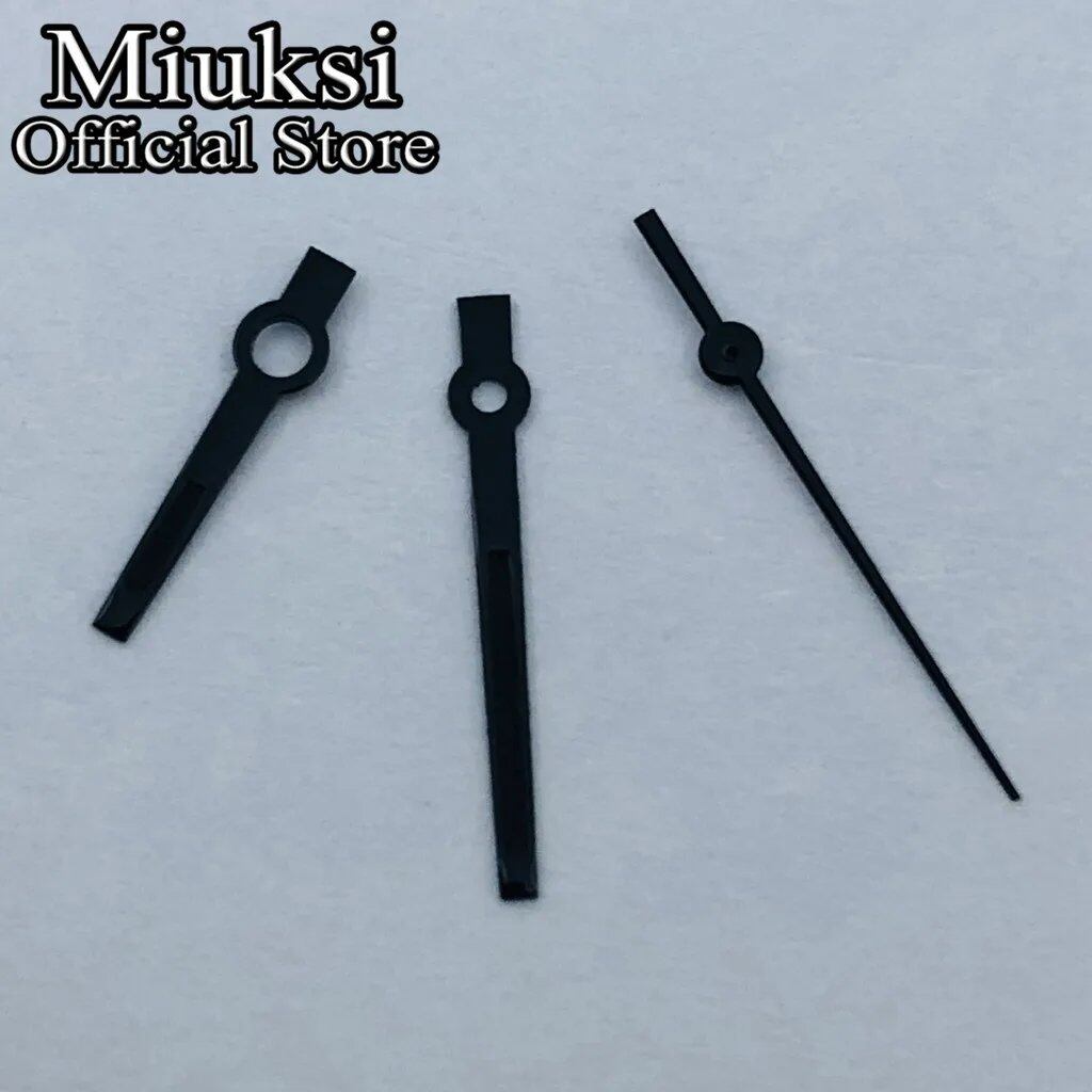 Miukushi Silver, Rose Gold, Blue, Black, Red Watch Hands with Green Luminous Hands, Compatible with NH35, NH36, ETA2824, 2836, PT5000, and Miyota 8215 Movements, Parallel Import