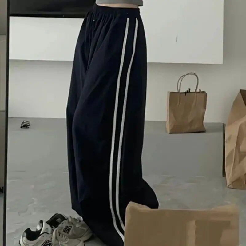Y2K Vintage Women's Loose Pants, Oversized, Hip Hop, Drawstring, Pockets, Stylish Cargo Pants, Casual, Office Lady, Baggy, New, Size: Parallel Import
