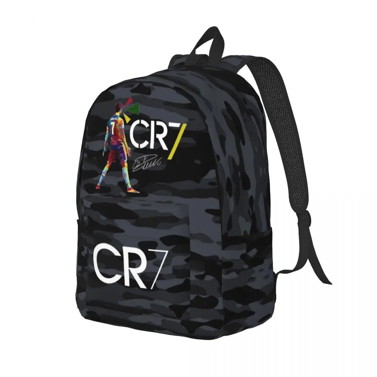 Soccer Legend CR7 Cristiano Ronaldo Backpack for Men and Women, Fashionable, High School Student, Work, Daypack, Laptop Compatible, Shoulder Bag, Sports, Size: Parallel Import