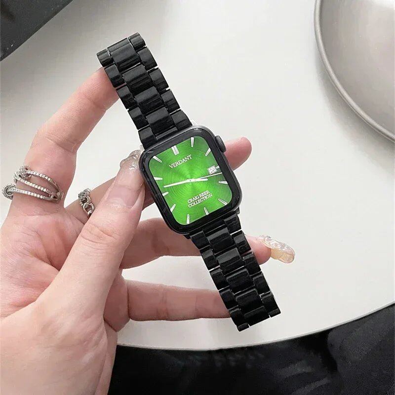 アップルウォッチ 41 45 44 40 49mm用 ニューレインボーカラー レジンストラップ - マカロン風 ガールズ ウォッチバンド iWatch 9 8 7 6 5 4 3対応 バンドアクセサリー バンドカラー:mm 並行輸入品