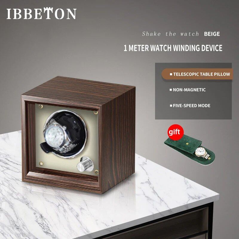 IBBETON Luxury Wooden Watch Winder, High-End 2, 4, or 6 Slot Automatic Watch Box with Mabuchi Silent Motor, Watch Storage Cabinet, Parallel Import