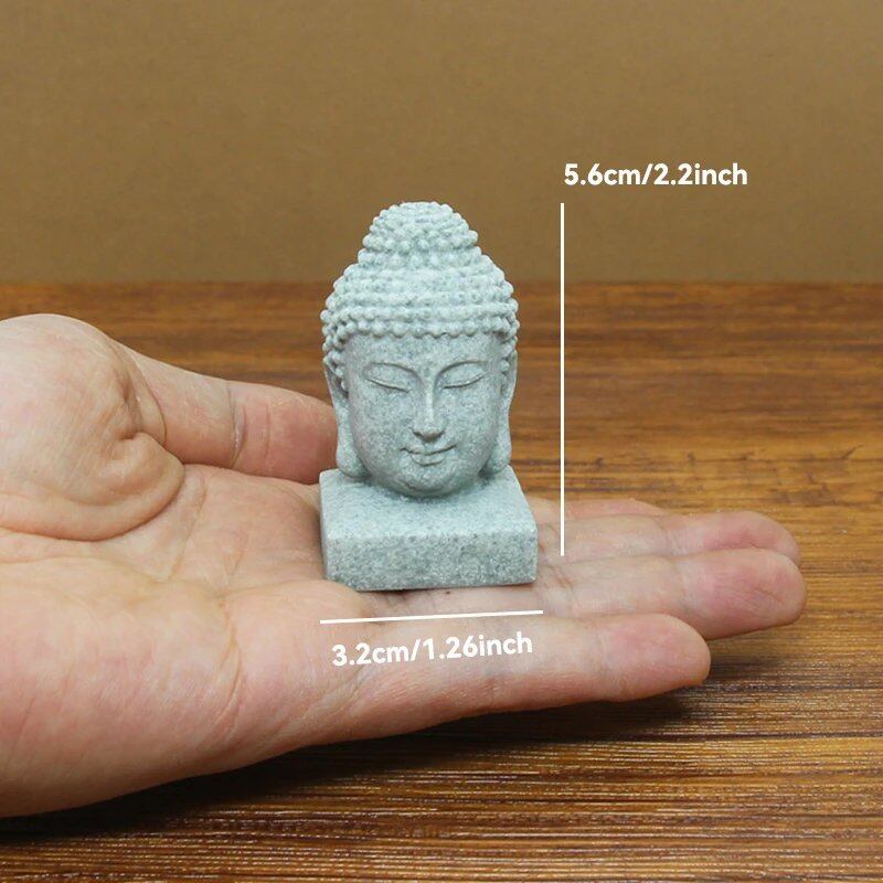 石仏像 小さな僧侶 チベット仏教フィギュア 禅ガーデン ヨガオーナメント 瞑想 ホームアクアリウム装飾 並行輸入品