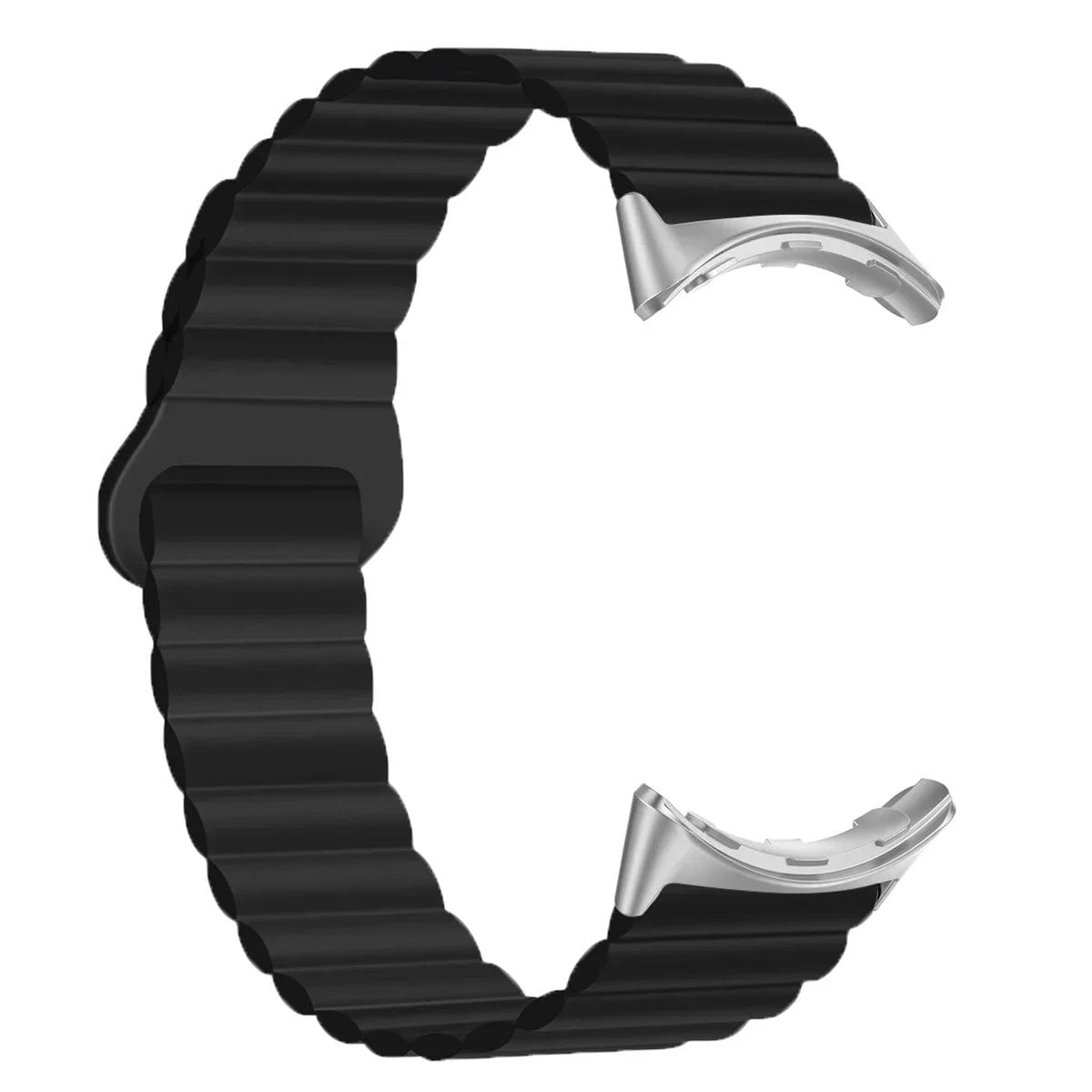 Replacement Magnetic Loop Strap for Google Pixel Watch 1/2, Silicone Sport Band, Band Color: Black, Band Width: Parallel Import