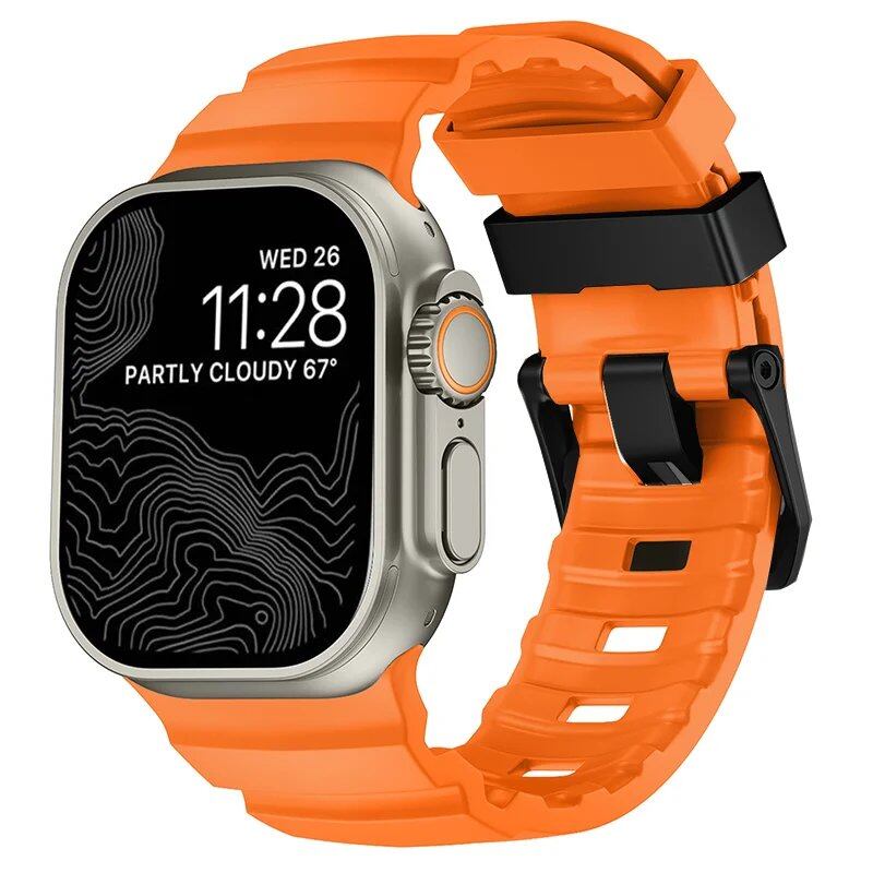 Sport Silicone Band & Titanium Metal Bracelet Strap for Apple Watch Ultra 2/10/9/8/7/6/SE/5/4 - Compatible with iWatch 42mm/44mm/45mm/46mm/49mm Band Colors: mm Parallel Import