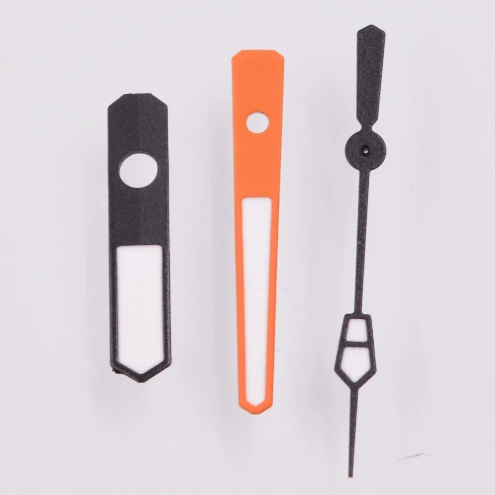 Green Luminous Hands for NH35, NH35A, NH36, 7S36, 7S25, 7S35, 6R15, 4R35, and 4R36 Automatic Movements (SKX/SBBN) - Parallel Import