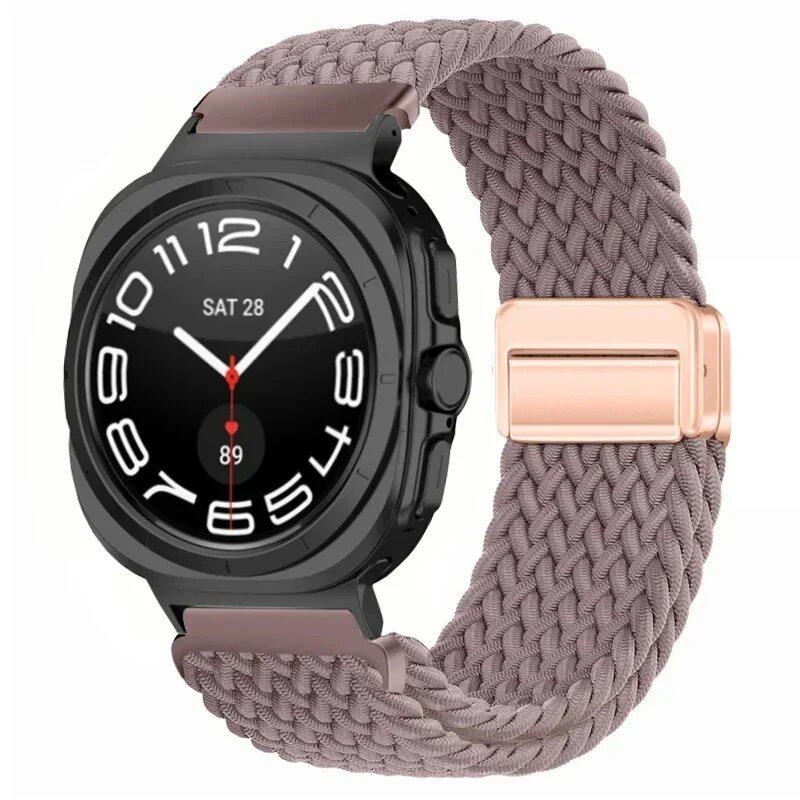 Replacement Nylon Loop Strap for Samsung Galaxy Watch Ultra (47mm) with Magnetic Buckle, Compatible with Galaxy Watch 7 Ultra, Band Color: Compatible with Galaxy Watch Ultra; Band Width: Compatible with Galaxy Watch Ultra (Parallel Import)