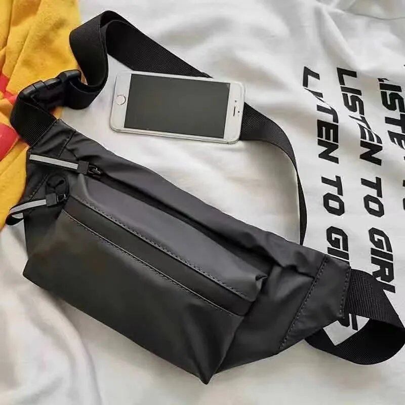 Men's Oxford Waist Chest Bag, Slim Fit Outdoor Sports Pouch, Small Size for Running, Fanny Pack, Crossbody Chest, Money Belt Bag; Ships from: Parallel Import