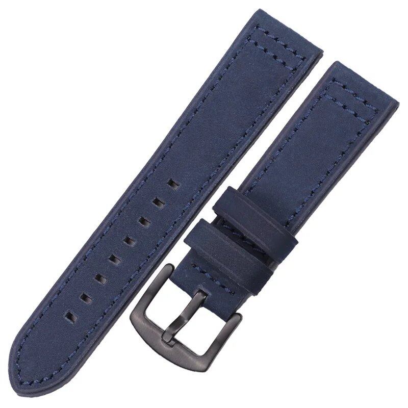 Genuine cowhide leather watch band for Samsung Gear S3 in black, blue, gray, and brown. Compatible with men and women. Band color: mm. Parallel import.