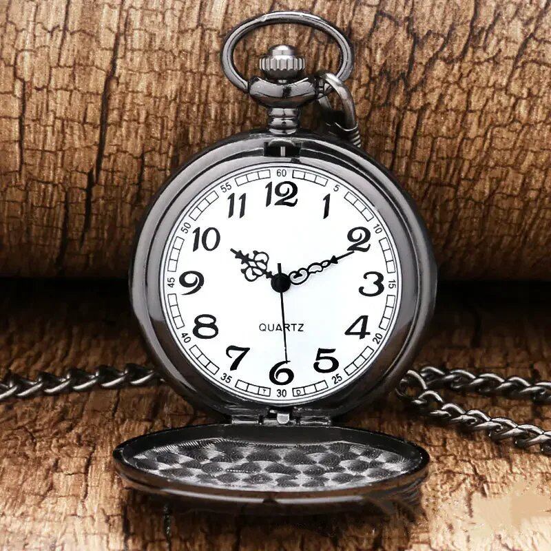 Classic Pocket Watch, Glossy Retro Double-Sided Quartz Necklace Watch, Gift for Boyfriend or Friend, Holiday Gift, Parallel Import