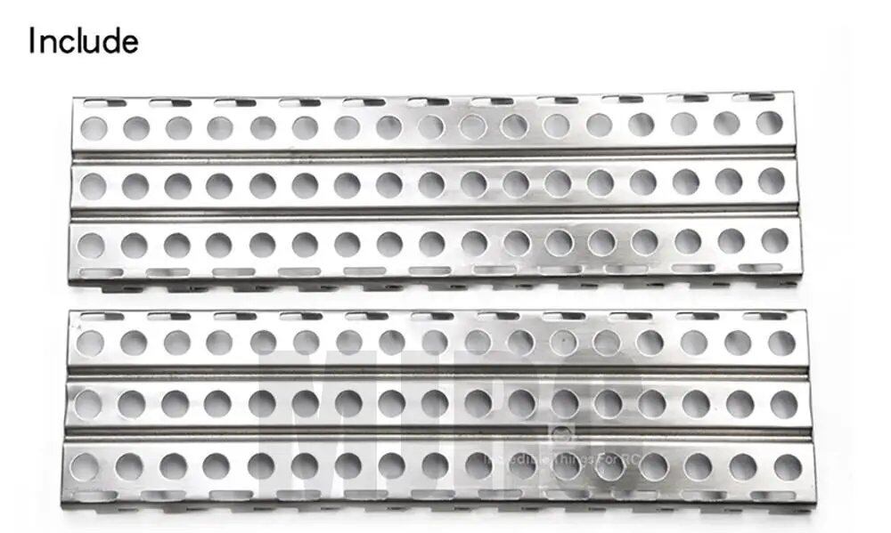 1/10 Scale RC Crawler Vehicle Escape Board Climbing Car Metal Skids for TRX4, Defender, Bronco, Axial SCX10, 90046, D90, Yikong RGT, RC4WD, Color: Silver, Parallel Import