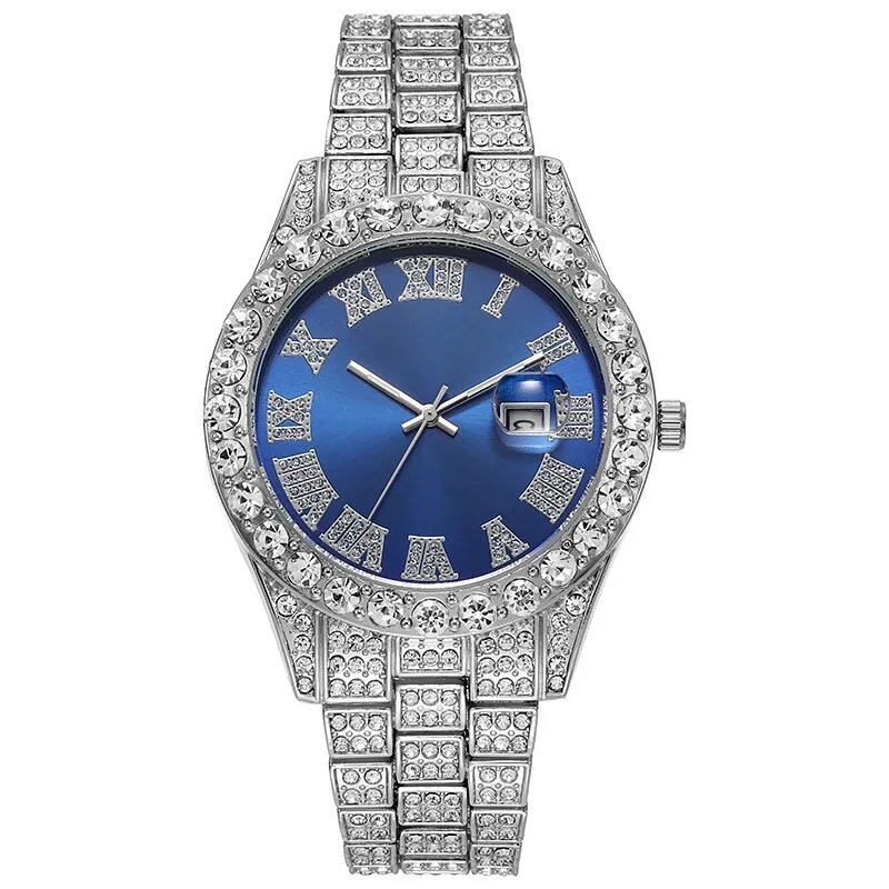 Men's Full Steel Gold Quartz Wristwatch, Luxury Watch, Sophisticated Watch, Fashion Casual Wristwatch, No Logo, Color: Parallel Import
