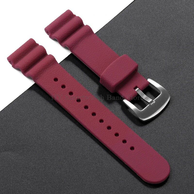 22mm Watch Strap for Seiko 007, Omega Dive Watch, Tudor Sport, Men's Waterproof Rubber Bracelet, Band Color: 22mm; Band Width: 22mm, Parallel Import