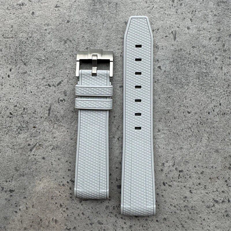 20mm High-Quality Rubber Silicone Strap in Black, Gray, Pink, Yellow, and Blue. Compatible with Omega, Swatch, and Moonwatch. Band Color: Black, Gray, Pink; Band Width: 20mm; Ships from: Parallel Import.