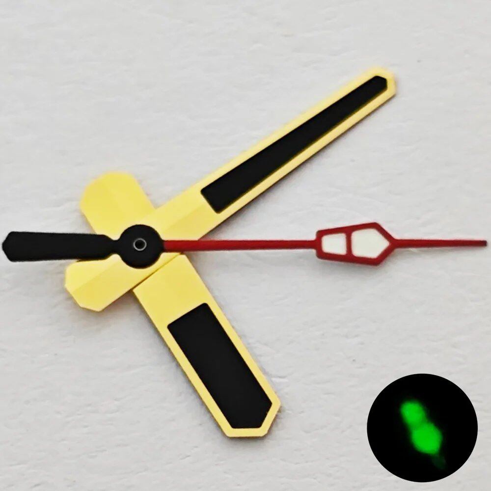 Riccias NH35 Watch Hands, Silver, Black, Gold, Rose Gold, Green Luminous, Compatible with NH35 and NH36 Movements, Parallel Import