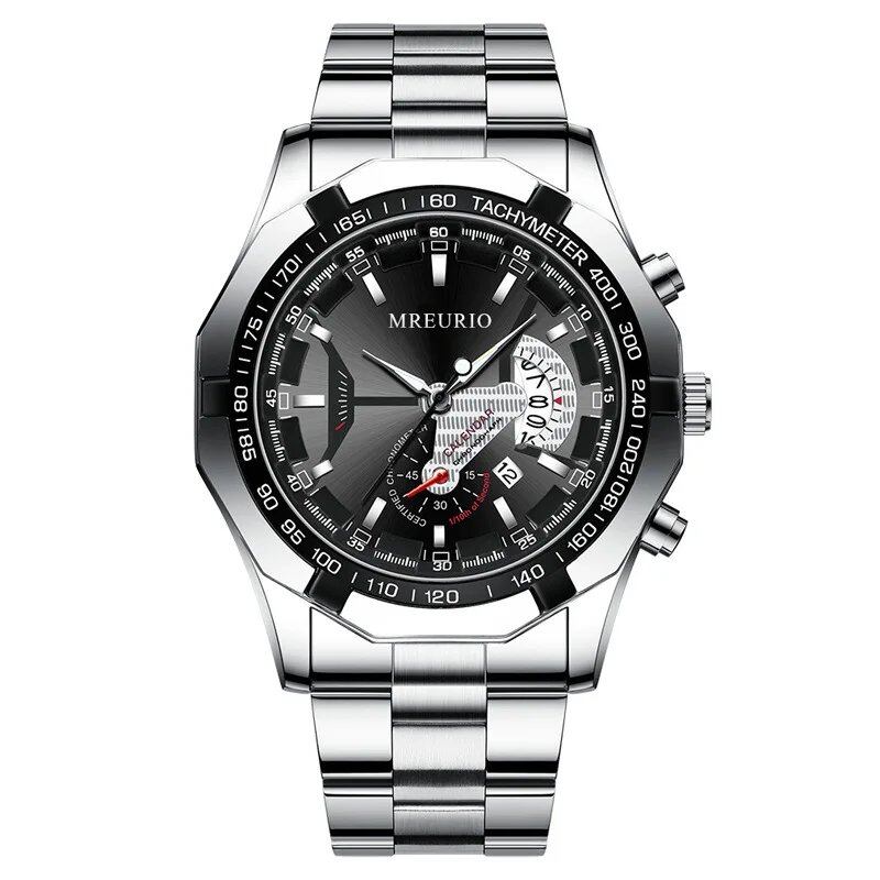 UTHAI Men's Watch, Lightweight and Stylish, Trendy, with Night Light, Calendar, Business Style, Quartz Movement, Parallel Import