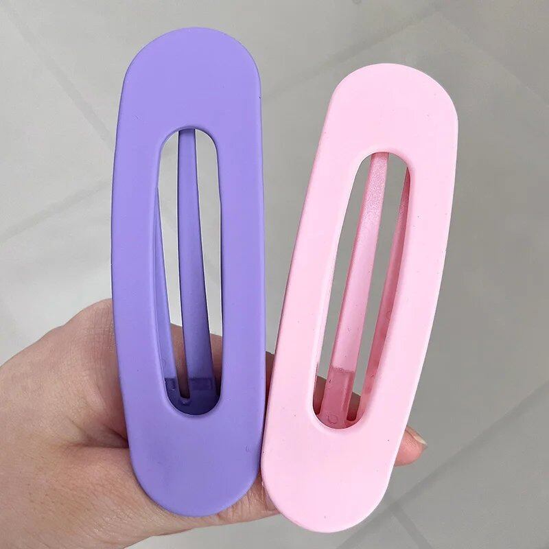 Set of 1, 2, or 3 Korean-Style Frosted Glass Hair Clips for Women, Large Matte Hairpins, Hair Grips, Bang Barrettes, Hair Accessories for Girls, Parallel Import