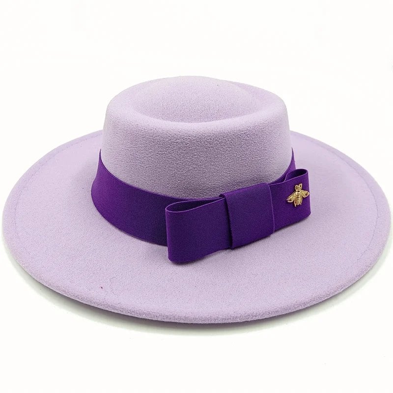 Winter Bowtie Fedora Hat with Textured Surface, Flat Top, and Elastic Band. Red. Men's and Women's Jazz Hat. Sizes: 56-58cm. Ships from: Parallel Import.