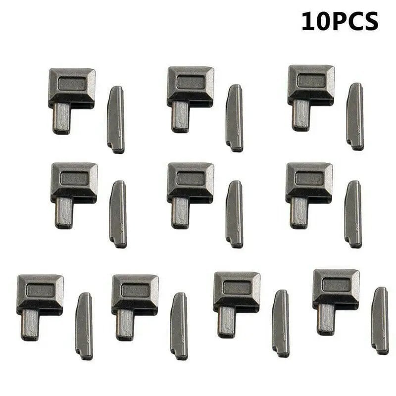 10/24 Pack of 123 Metal Zipper Head Sliders, Stoppers, Insert Pins, Zipper Top End Repair Kit for Coats, Jackets, and Clothing, Colors Available, Parallel Import