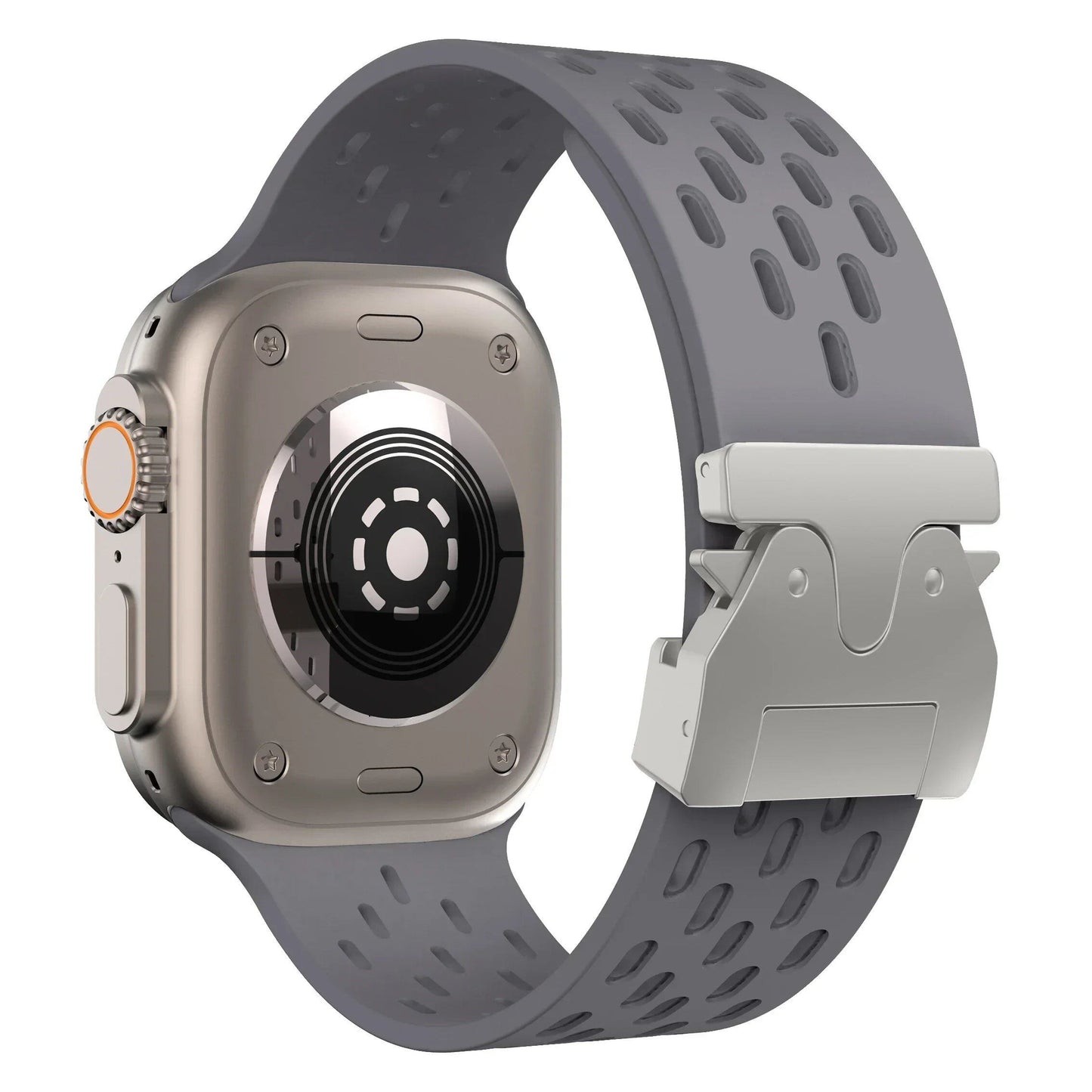 Breathe Silicone Band for Apple Watch - Compatible with Series 10/9/8/7/6/5/4/SE/Ultra 2 (including 49mm) and sizes: 46mm/45mm/44mm/42mm. Band Colors: 42mm, 44mm, 45mm, 49mm, S10-46mm. Ships from: Parallel Import.